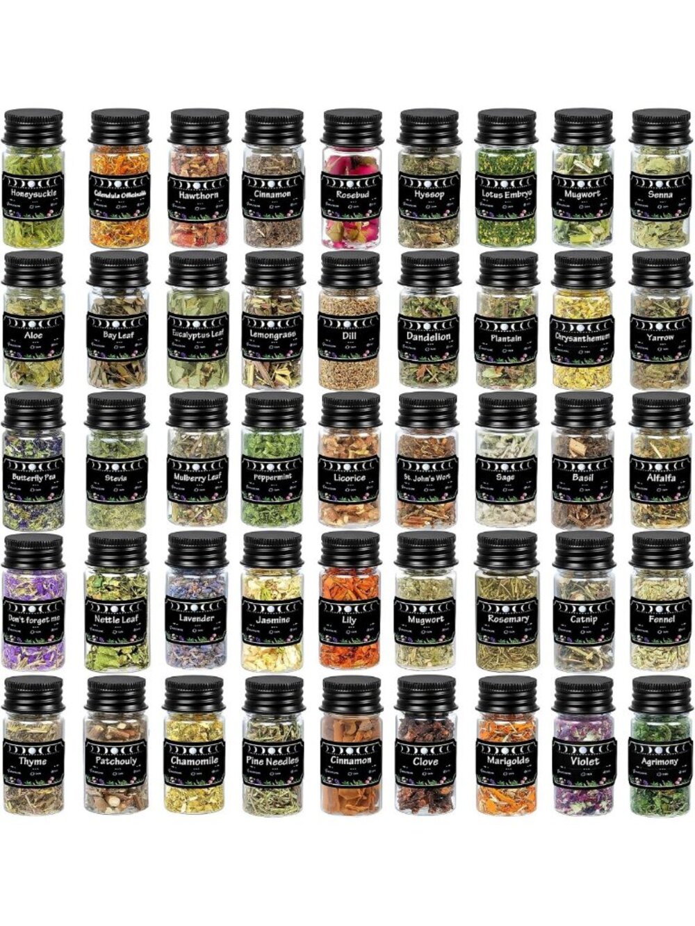 45PCS Herbs for Witchcraft - Wiccan Supplies and Tools - Witchcraft Supplies